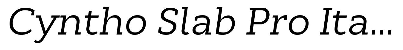 Cyntho Slab Pro Italic